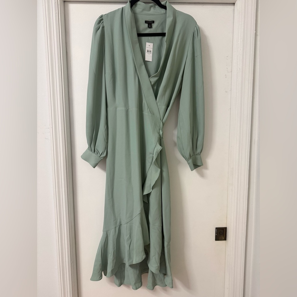Ann Taylor Sage Long Sleeve Dress